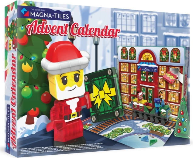 Magnetická stavebnice MAGNA-TILES microMAGS adventní kalendář, 34 dílků