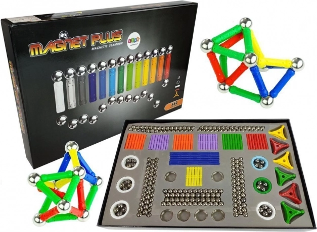 Magnetická stavebnice MAGNASTIX 560 ks s oboustrannou tabulí