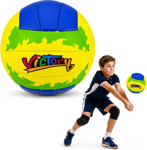 Tréninkový volejbalový míč victory žluto-modrý velikost 5 (22 cm)