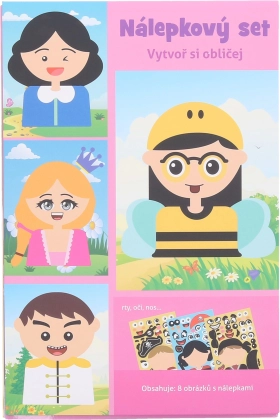 Kreativní sada nálepek – obličej 21 × 14 cm