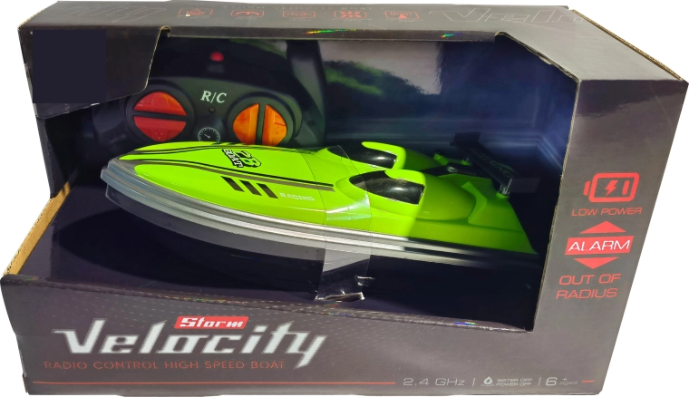R/C rychlostní člun Velocity Storm 1:16 2,4 GHz lime zelený