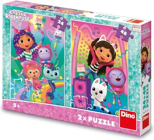 Dětské puzzle Disco párty 24+48 dílků