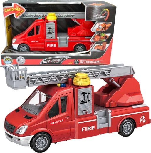 Hasičská dodávka s žebříkem a pumpou 1:14 CITY SERVICE CAR