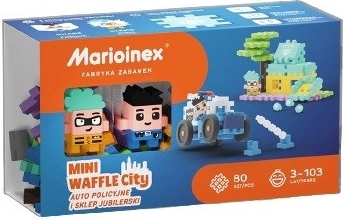 Stavebnice Waffle Mini - Policejní Auto a Klenotnictví