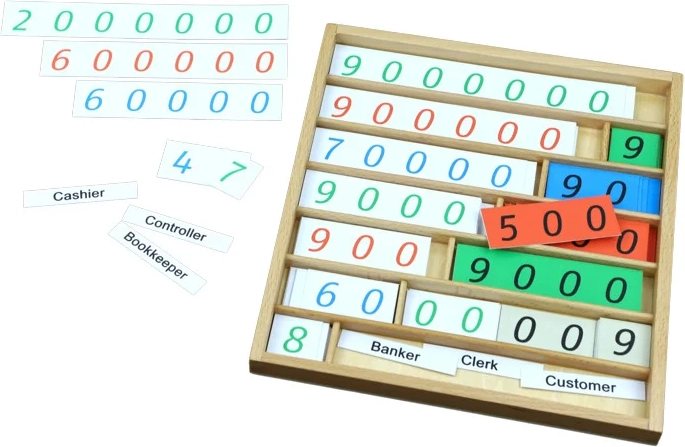 Moyo Montessori bankovní hra s čísly