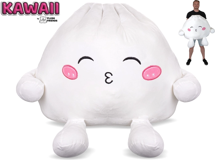 Plush Friends Kawaii plyšový knedlíček bao se špulící pusou 60 cm