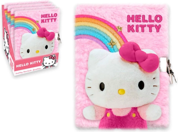 Plyšový deník HELLO KITTY A5 na zip