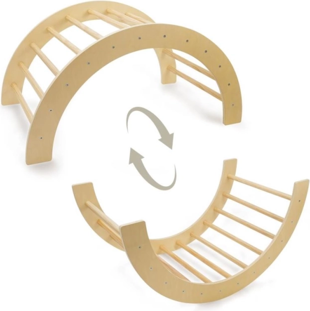 Lezecký oblouk 2v1 přírodní pro děti