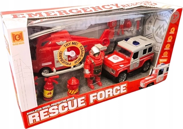 Rescue Force dětská záchranářská sada s helikoptérou, SUV a figurkou