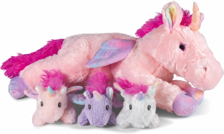 Cozy Noxxiez plyšová sada jednorožců maminka a 3 miminka