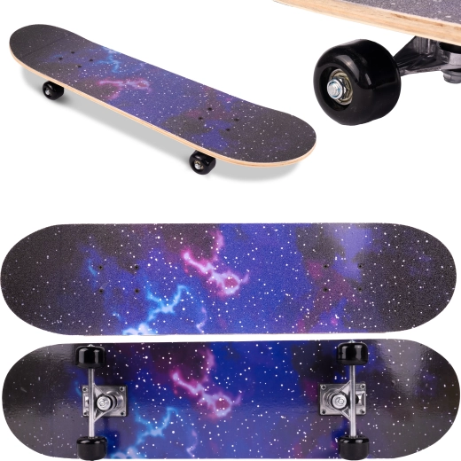 Skateboard Galaxy s oboustranným potiskem
