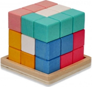 Dřevěná puzzle kostka Tetris