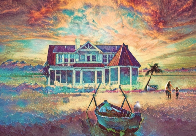 Puzzle ANATOLIAN Palmový ostrůvek 500 dílků