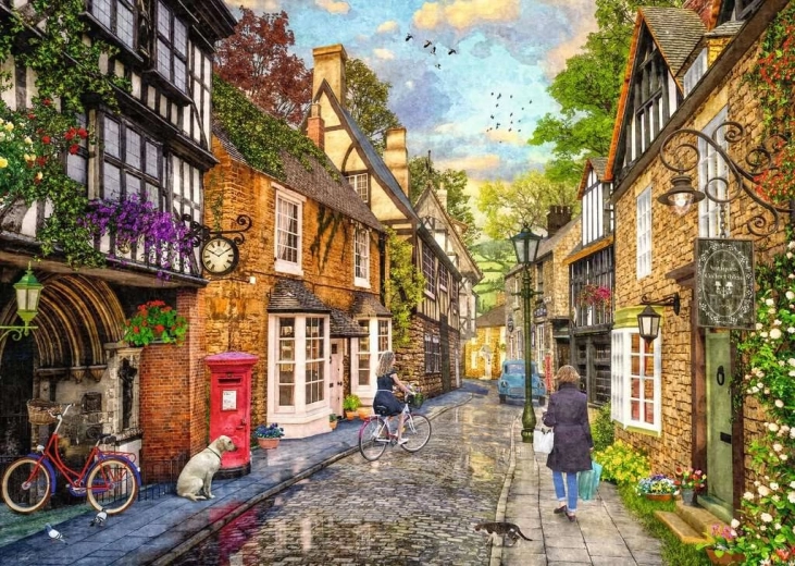 Ravensburger Puzzle Down the Lane 2: Meadow Hill Lane 1000 dílků