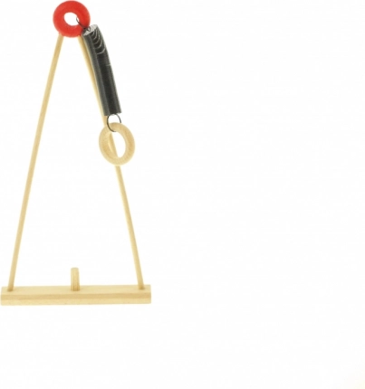 Dřevěná houpačka pro panáčky s pružinou