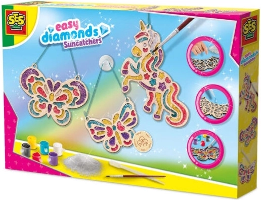 SES kreativní sada na lapače slunce – jednorožec a motýli