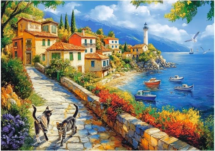 Castorland puzzle Zátoka u bílého majáku 500 dílků