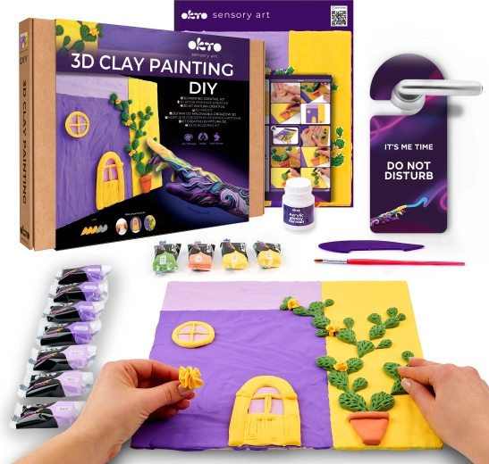 Okto výtvarný set pro malování hmotou Levandulové poledne 30 × 30 cm