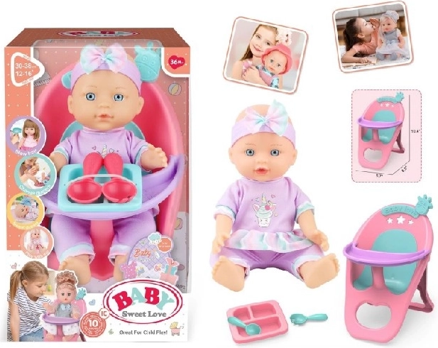 Baby Sweet Love panenka miminko se židličkou