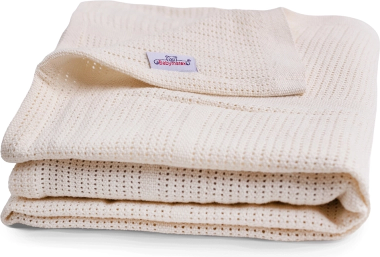 BabyMatex Bavlněná úpletová deka Sisi 75 × 100 cm ecru (slonová kost)