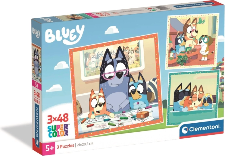 Puzzle BLUEY 3×48 dílků