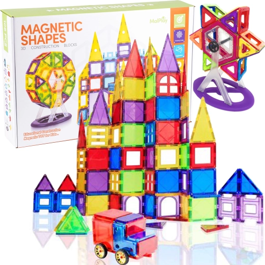 Magnetické 3D stavebnice – 106 dílků