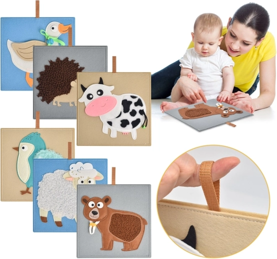 Senzorické obrázky zvířátka 2Kids Toys – sada 6 ks