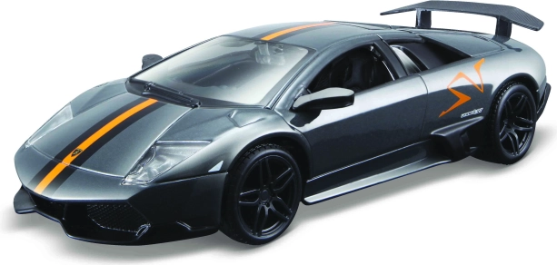 Bburago Hobby – Lamborghini Murciélago LP 670-4 SV, šedá metalíza 1:32