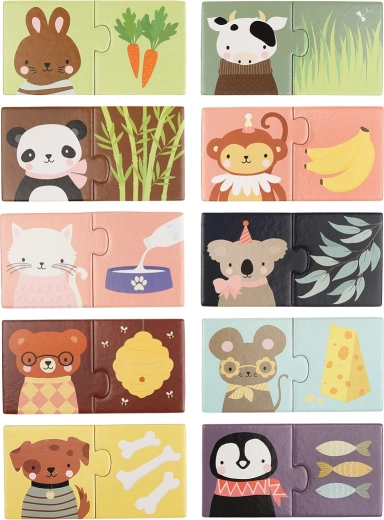 A Little Lovely Company přiřazovací puzzle pochoutky pro zvířátka