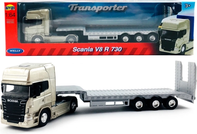 Welly nákladní vůz Scania 1:64 s návěsem