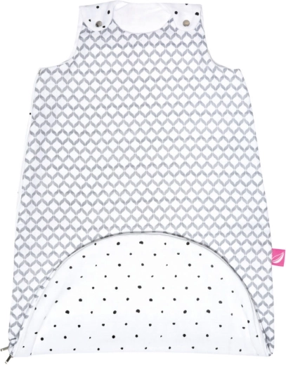 Spací pytel pro miminko 2v1 MOTHERHOOD Zip‑a‑Round Grey Classics, 0,5 TOG, 3–18 měsíců