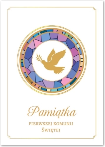 Památka na první svaté přijímání – album s vitráží (fialové)