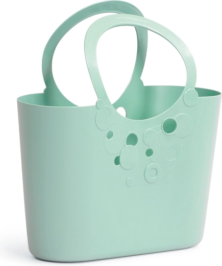 Plastová taška Lily 40 cm, šalvějová – elegantní kabelka na nákupy a volný čas