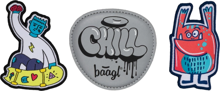 Baagl Baaglies – sada 3 odznáčků Chill Hands Up