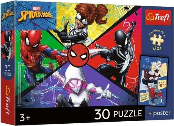 Dětské puzzle PremPlus Kids Pajęcza moc 30 dílků