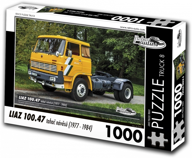 Puzzle Retro-auta Truck LIAZ 100.47 tahač návěsů (1977–1984) – 1000 dílků