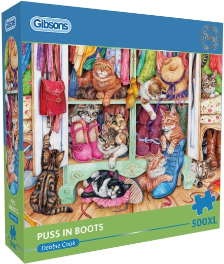 Gibsons puzzle kocouři v botách XL 500 dílků