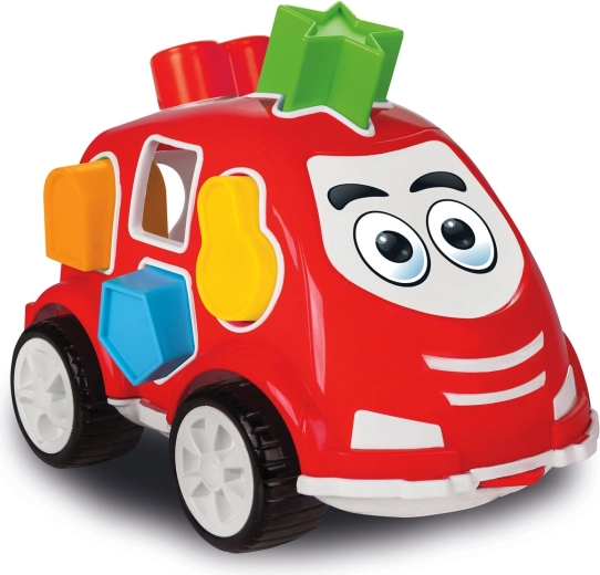 Jamara vzdělávací auto – vkládačka tvarů červené