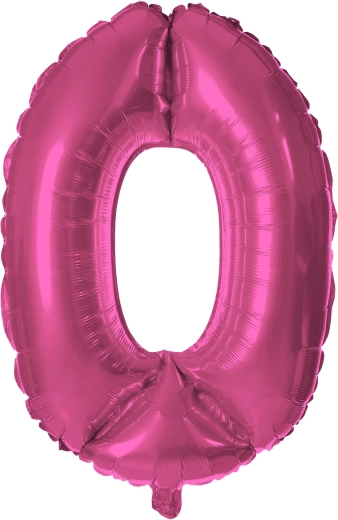 Fóliový balónek číslice 0 30 cm růžový TORO