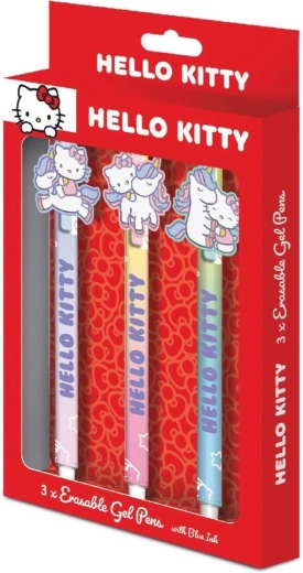 Hello Kitty sada gumovacích gelových per (3 ks)