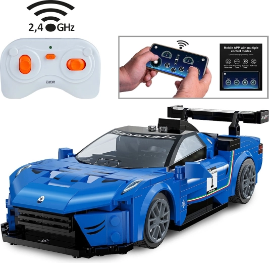 Stavebnice CaDA Maserati GT2 na dálkové ovládání 1:20 modrá