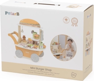 Viga Toys PolarB dřevěný vozík s burger barem