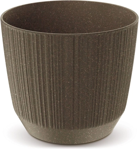 Květináč Ryfo Eco Wood 19,5 cm – kávová barva