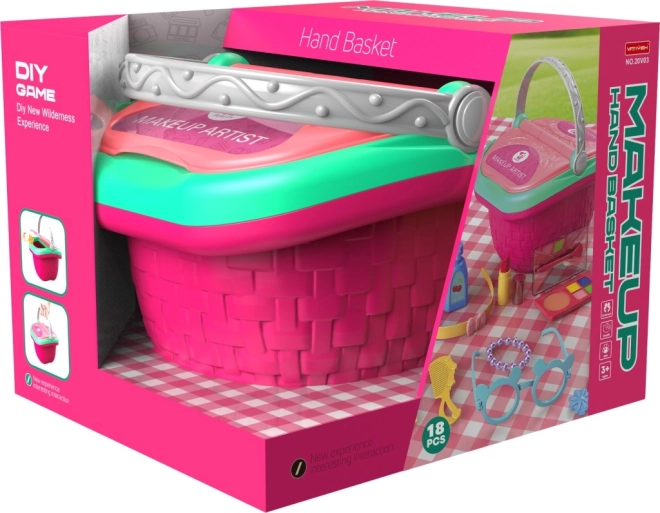 Hrací set make-up košík pro malé parádnice