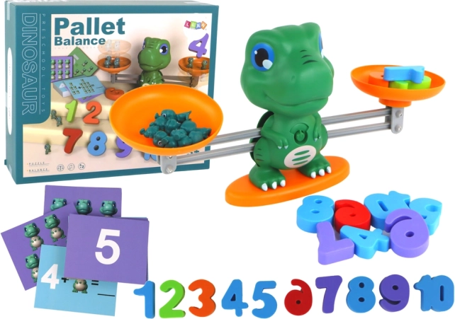 Edukační hra dinosaurus – balanční váha a učení matematiky