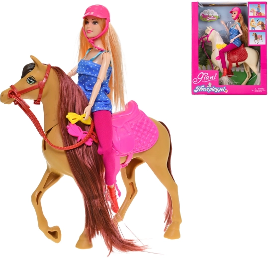 Panenka s koněm 29 cm a 33 cm – sada pro malé milovníky jezdectví