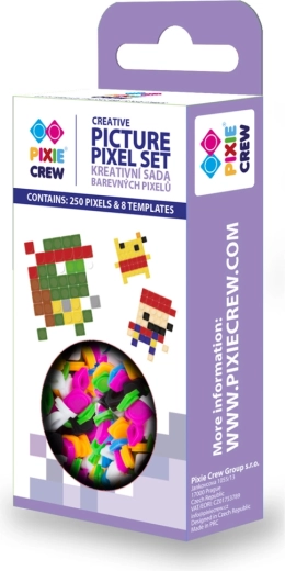 PIXIE CREW kreativní pixelová sada – 250 pixelů a 8 šablon