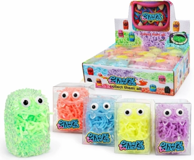 Červi v příšeře 8 cm – plastová hračka pro děti