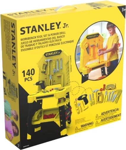 Stanley Jr. dětský pracovní stůl s nářadím – 140 dílů