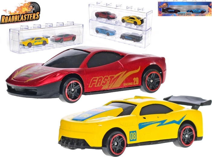Roadblasters sada kovových závodních autíček 7 cm v krabičce